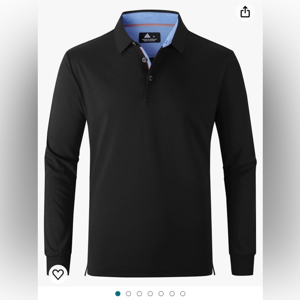 Swisswell men’s long sleeve collared polo shirt NWOT SIZE LARGE